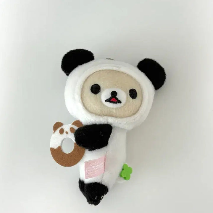 [BUNJANG] Classic Korilakkuma Panda Donut Plush Keychain / 고전 코리락쿠마 판다 도넛 인형 키링