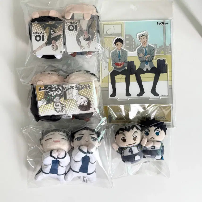 [BUNJANG] Haikyuu!! Bokuto Akaashi 10th Anniversary Mini Town Tsumu Hug Character Bundle Set / 하이큐 보쿠토 아카아시 미니타운 쯔무 10주년 쯔무 허그캬라 일괄