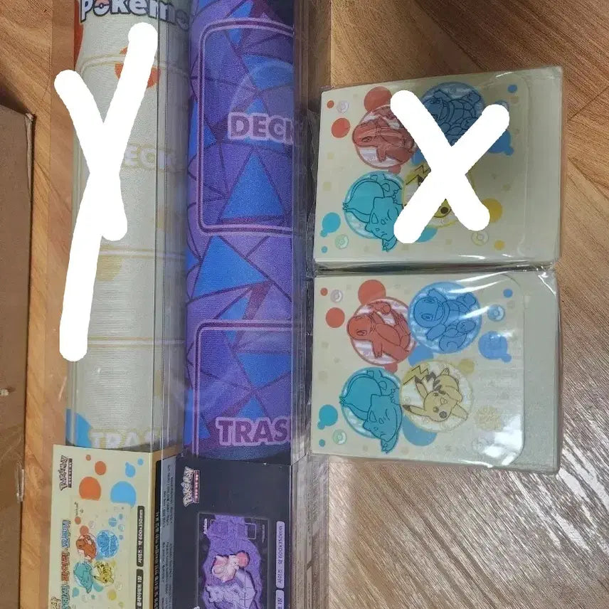 [BUNJANG] Pokemon Card Playmat &amp; Lucario Pin Badge Set / 선착순서비스)포켓몬카드 루카리오 핀뱃지