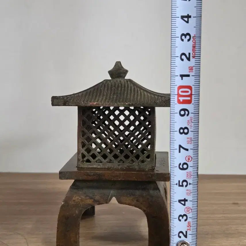 [BUNJANG] Red Copper Square Tower Incense Burner / 적동 사각탑 향로