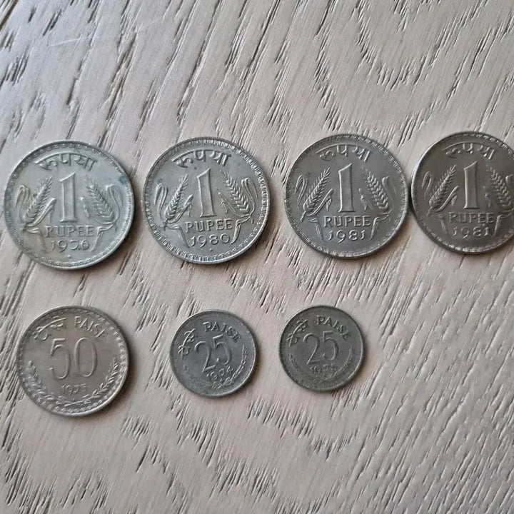 [BUNJANG] India 1 Rupee, 25 Paise, 50 Paise Coin Set / 인도 화폐 1루피/25파이세/50파이세 세트
