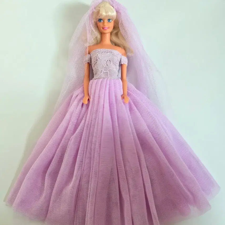 [BUNJANG] Vintage Barbie Doll Lavender Dress / 빈티지 바비 인형 드레스 라벤더