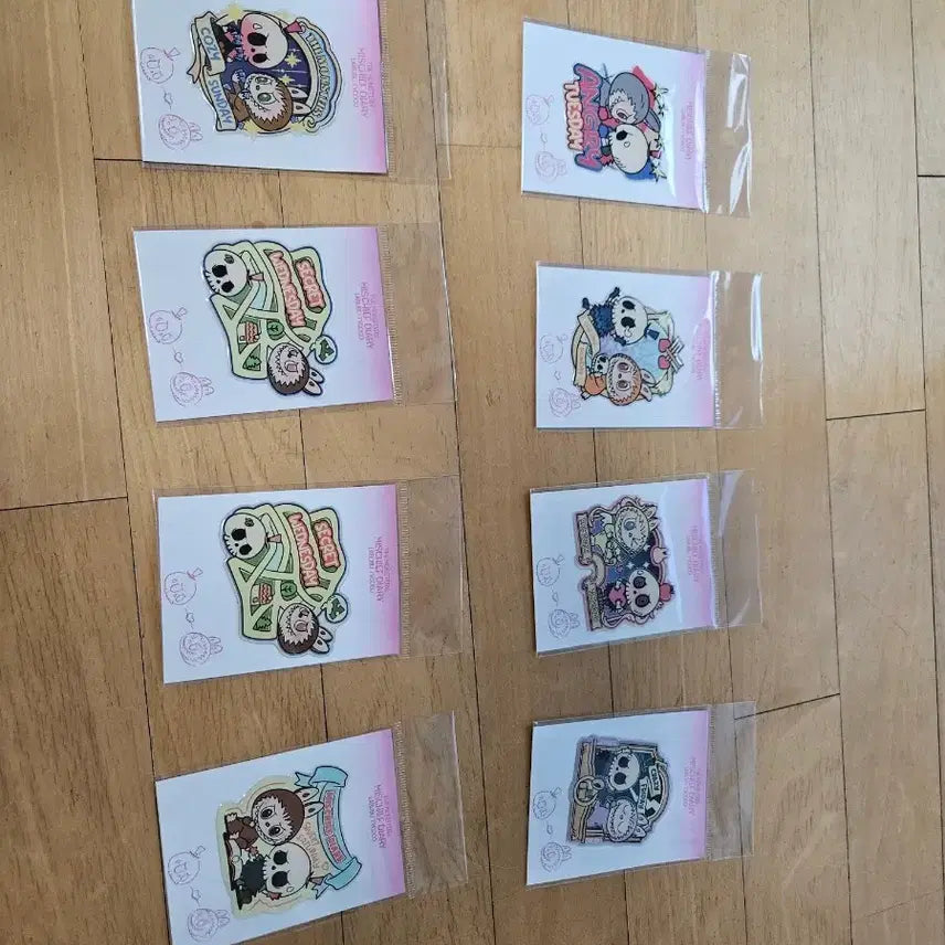 [BUNJANG] Pop Mart Labubu Series Epoxy Sticker Set (7 Types, 8 Sheets) / 팝마트 라부부 시리즈 에폭시 스터커 7종 8장
