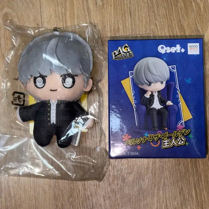 [BUNJANG] Persona 4 Protagonist Plush + Cute Set / 페르소나4  주인공 누이 큐셋 세트