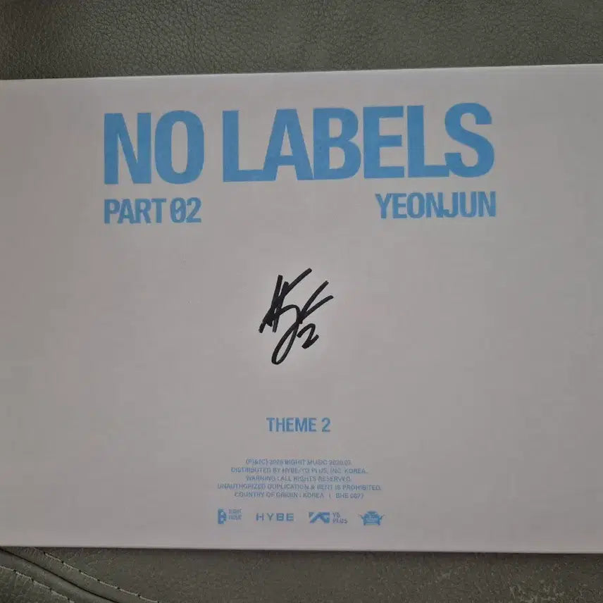 [BUNJANG] TXT Yeonjun Signed CD NO LABELS PART.02 / (인증 가능)싸인 CD 투바투 TXT 연준  NO LABELS PART.02