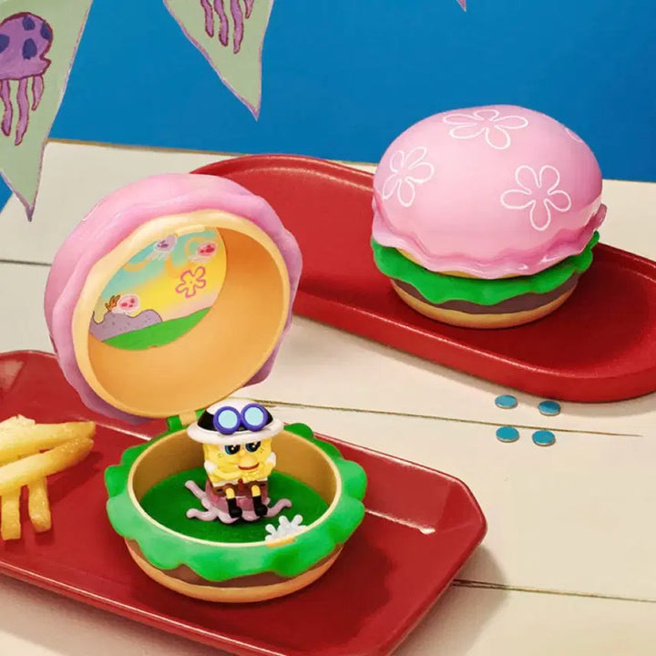 [BUNJANG] Pop Mart SpongeBob Hamburger Restaurant Series Jelly Patty Figure / (미개봉) 팝마트 스폰지밥 햄버거 맛집 시리즈 게살버거 피규어 가챠 젤리패티 해파리