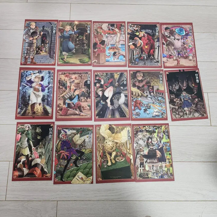 [BUNJANG] Dungeon Meshi (Dungeon Food) Paper Special Edition First Press Bonus Postcard Set (14 pcs) / 쿠이료코 던전밥 지류 초판한정특전 엽서 14장 일괄 라이오스 마르실 파린