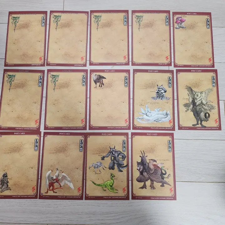 [BUNJANG] Dungeon Meshi (Dungeon Food) Paper Special Edition First Press Bonus Postcard Set (14 pcs) / 쿠이료코 던전밥 지류 초판한정특전 엽서 14장 일괄 라이오스 마르실 파린
