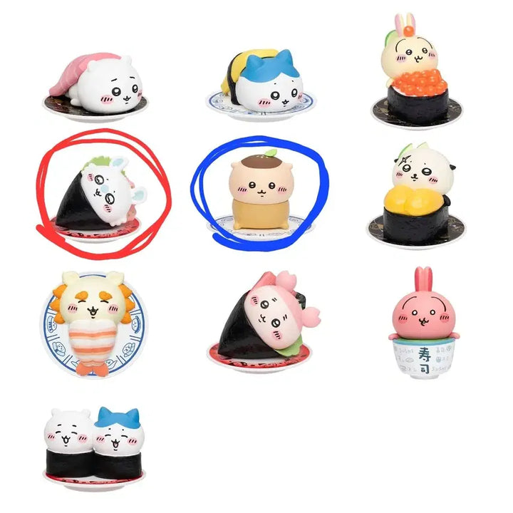 [BUNJANG] Chiikawa Sushi Random Figure Momonga / (판매) 치이카와 스시 랜덤 피규어 먼작귀 초밥 모몽가