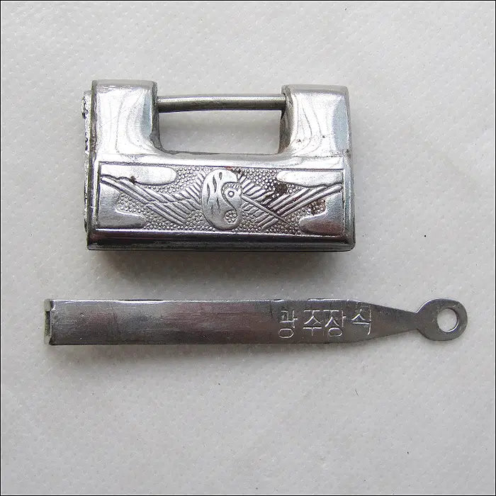 [BUNJANG] Vintage Stainless Steel Small Padlock / 빈티지 스테인리스 소형 자물쇠 (91)