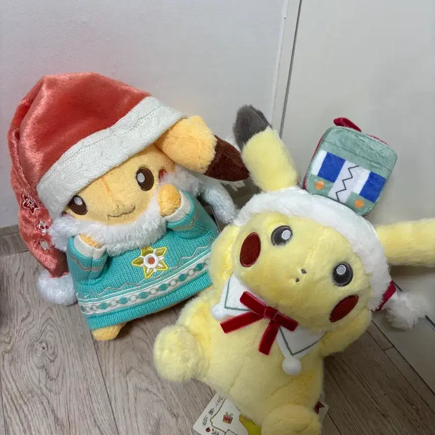 [BUNJANG] Pokemon Christmas Holiday Pikachu Plush Doll Bundle Set / 일괄) 포켓몬스터 크리스마스 홀리데이 피카츄 인형