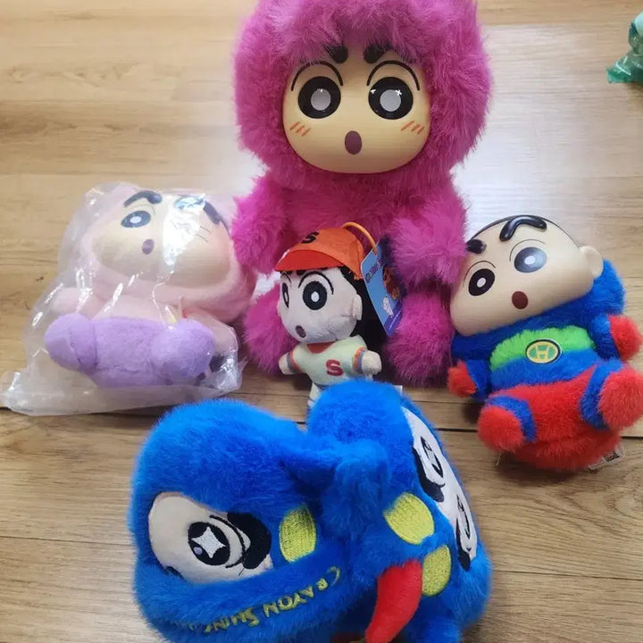 [BUNJANG] Crayon Shin-chan Plush Doll Pink/Blue Set / 짱구는 못말려 봉제인형 핑크/블루 세트