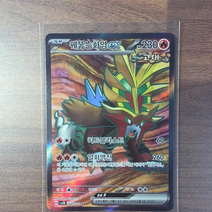 [BUNJANG] Pokemon Card Blazing Fire EX SR / 포켓몬카드 꿰뚫는화염EX SR