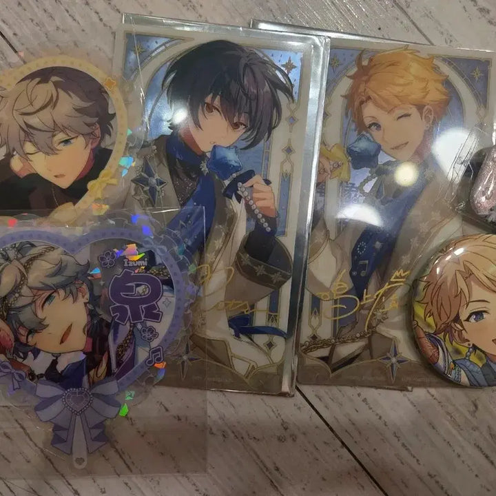 [BUNJANG] Ensemble Stars! Official Cheki Card Button Badge Set - 10th Anniversary Popup Collection (Ritsu, Arashi, Sena) / 앙스타 오시클카 이베코래 단추뱃지 10주년 팝업클카 리츠 아라시 세나