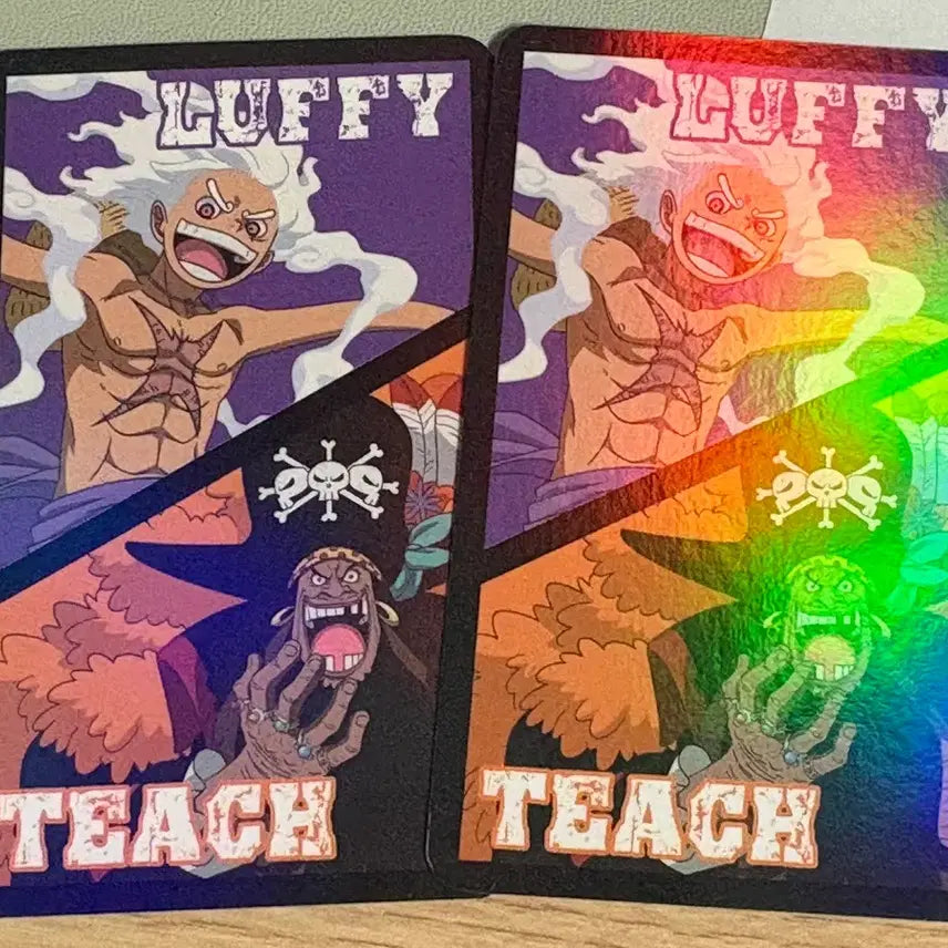 [BUNJANG] One Piece Pop-up Store Luffy &amp; Teach Photocard Bundle Set / (일괄)원피스 팝업스토어 입장특전 루피 티치 포토카드 포카