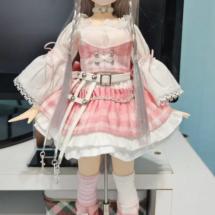 [BUNJANG] Azone 60cm Scale Doll Pink Idol Outfit / 현물) 해외제 아존 육일 블라인드 BJD 돌 사이즈 핑크 아이돌 의상 판매