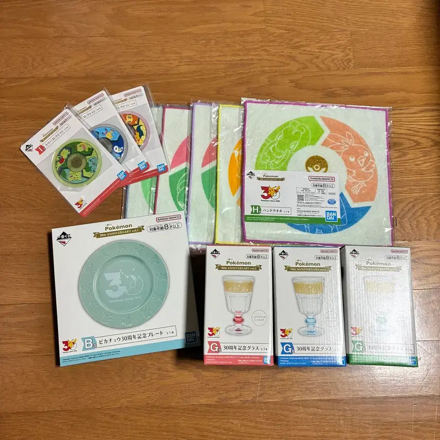 [BUNJANG] Pokemon 30th Anniversary Kuji Glass &amp; Plate Bundle Set / 포켓몬 30주년 쿠지 (일괄우대) 글라스, 접시