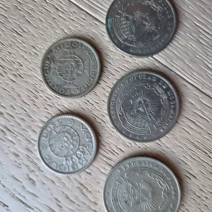 [BUNJANG] Mozambique Old Currency Coin Set (5 Types) / 모잠비크 구권 동전 5종