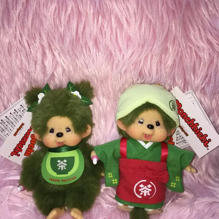 [BUNJANG] Kyoto Matcha Monchhichi Keyring Set / (무료배송)교토 말차 몬치치 키링 키체인 세트
