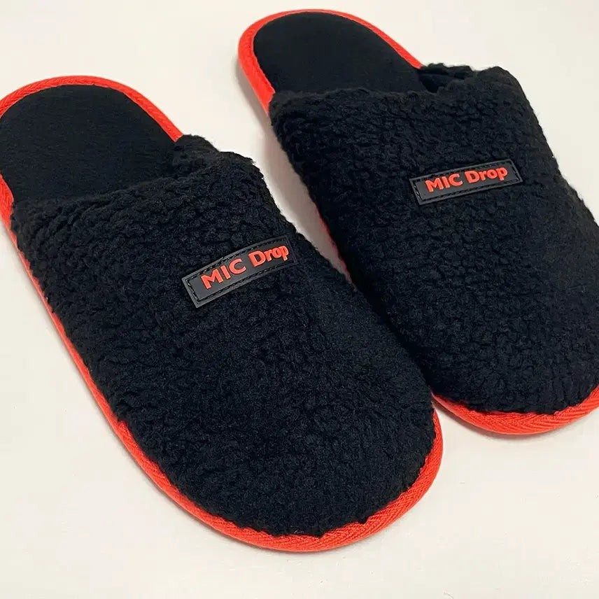 [BUNJANG] BTS MIC DROP Fleece Room Shoes Slippers / BTS 방탄 MIC DROP 플리스 룸슈즈 슬리퍼