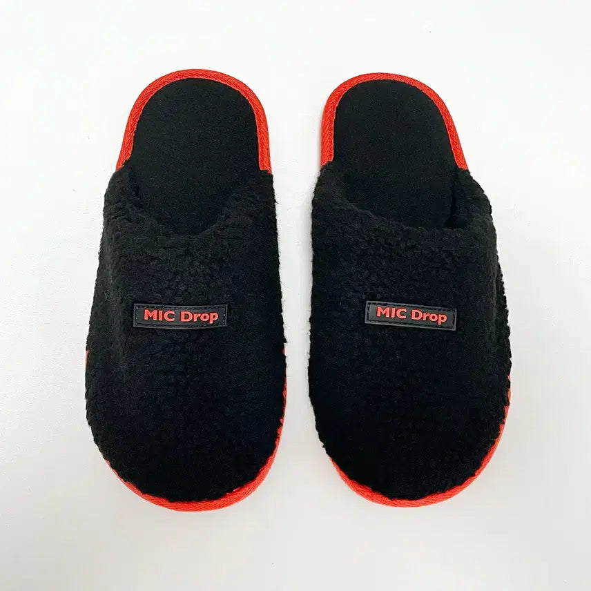 [BUNJANG] BTS MIC DROP Fleece Room Shoes Slippers / BTS 방탄 MIC DROP 플리스 룸슈즈 슬리퍼