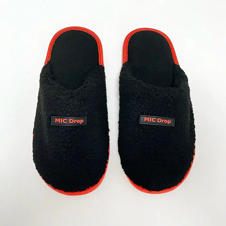 [BUNJANG] BTS MIC DROP Fleece Room Shoes Slippers / BTS 방탄 MIC DROP 플리스 룸슈즈 슬리퍼
