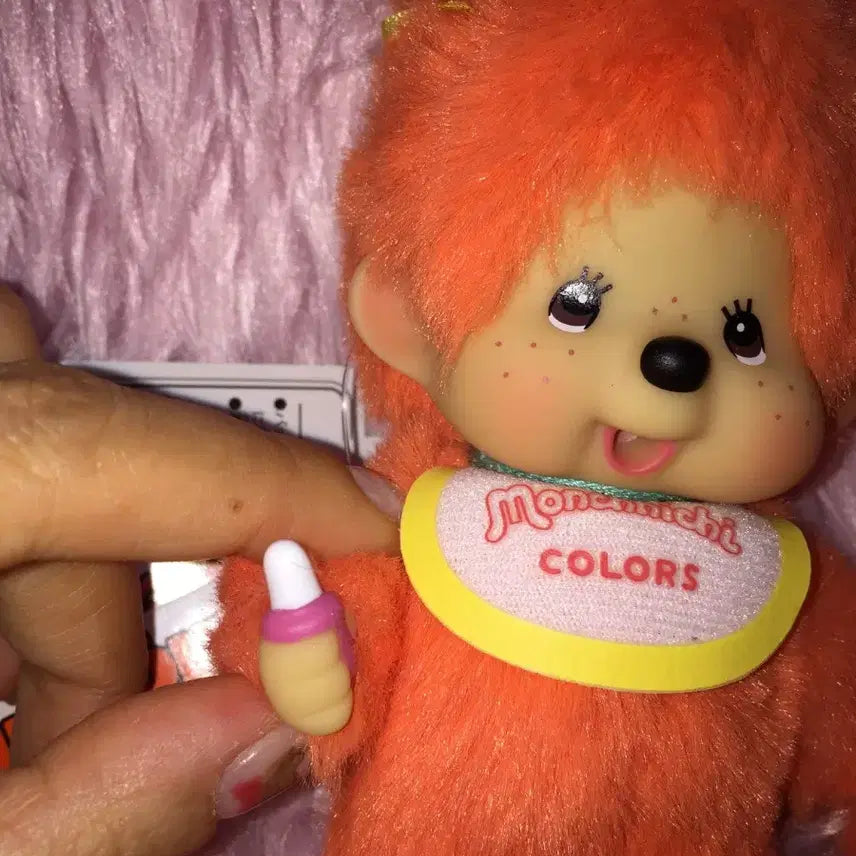 [BUNJANG] Monchhichi Orange Color Keychain Set / (무료배송)단종 컬러즈 몬치치 오렌지 주황 키링 키체인 세트