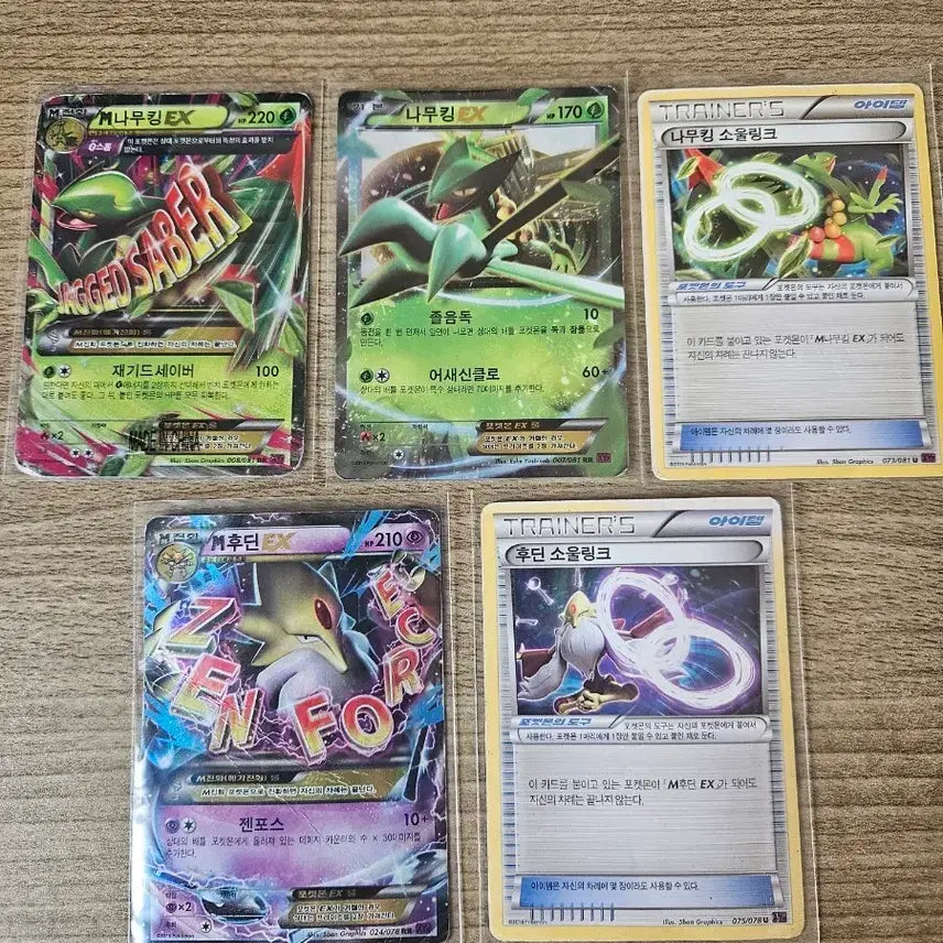 [BUNJANG] Pokemon Card Mega Evolution Treecko, Hubba Bubba, Soul Link XY Bundle Set / 포켓몬 카드 메가진화 나무킹 후딘 소울링크 xy 일괄