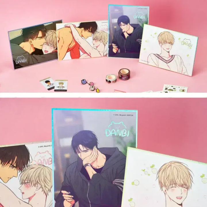 [BUNJANG] Love Restriction Zone BL Webtoon Artist Danbi illustration shikishi Set of 4 / [미개봉 새상품] 단비 작가님 BL웹툰 연애제한구역 연제구 모펀 일러스트 색지 4종 세트