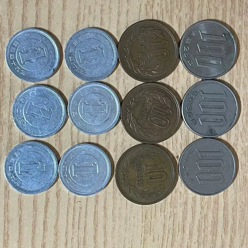 [BUNJANG] Japanese 100 Yen, 10 Yen, and 1 Yen Coin Set / 일본 동전 100엔 10엔 1엔 세트