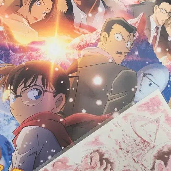 [BUNJANG] Detective Conan The Phantom of the Scarlet A large Poster Original Art Visual Board Poster / 코난 척안의 잔상 대형 포스터 원화 비주얼보드 포스터
