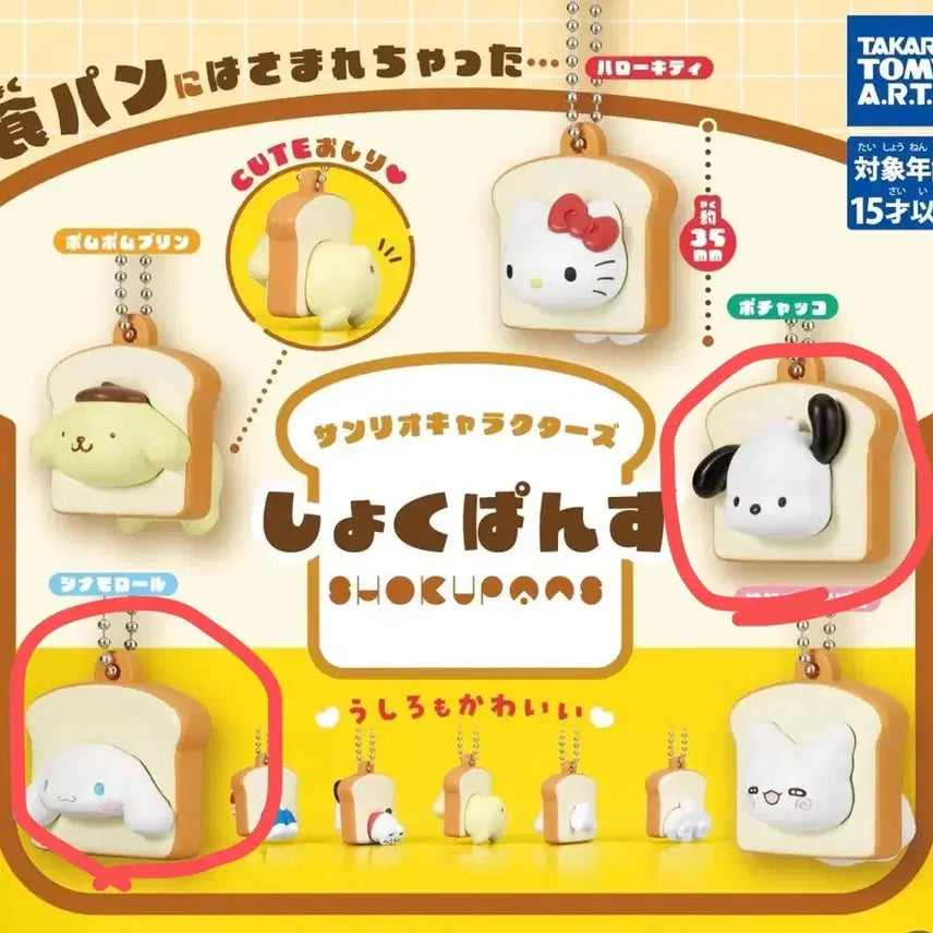 [BUNJANG] Sanrio Shokku Panzu Pochacco &amp; Cinnamoroll Bundle Set / 산리오 식빵즈 포챠코, 시나모롤 일괄