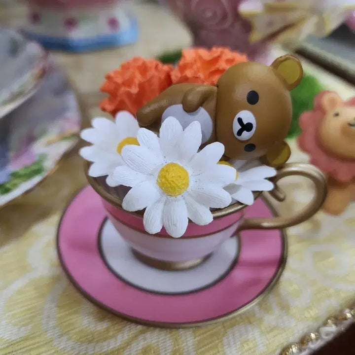 [BUNJANG] Rilakkuma Teacup Flower Figure / 리락쿠마 찻잔 꽃 장식