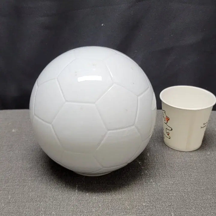 [BUNJANG] White Porcelain Soccer Ball Ceramic / 백자 축구공 도자기
