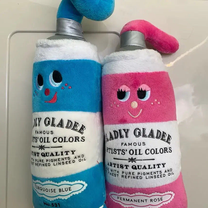 [BUNJANG] Glady Glady Tube Plush Set (Turquoise Blue / Permanent Rose) / 글래디 글래디 튜브 인형 2종 세트 (터콰이즈 블루/퍼머넌트 로즈)