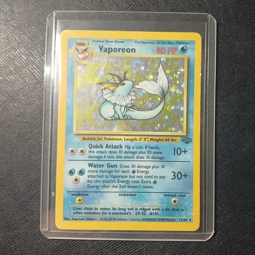 [BUNJANG] Vaporeon 1st Edition Jungle Set (North America) - Good/Fair Condition / 샤미드 초판 정글세트 북미판  b~c급