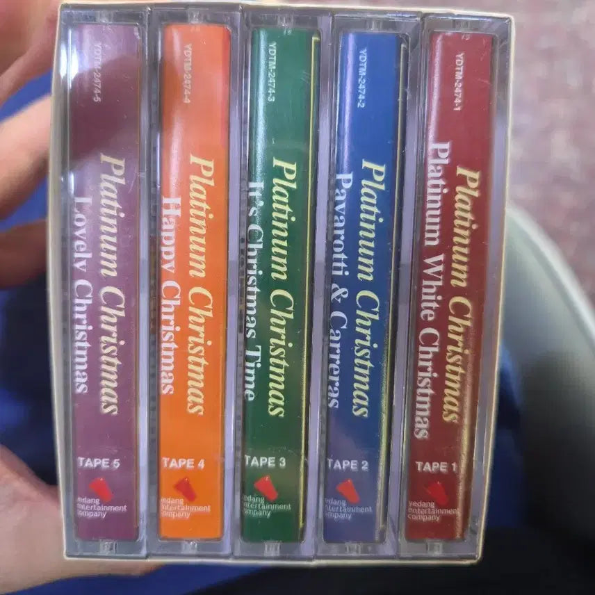 [BUNJANG] Platinum Christmas Cassette Tape Set (5 Tapes) / 플래티넘 크리스마스 카세트 테이프 5개 세트