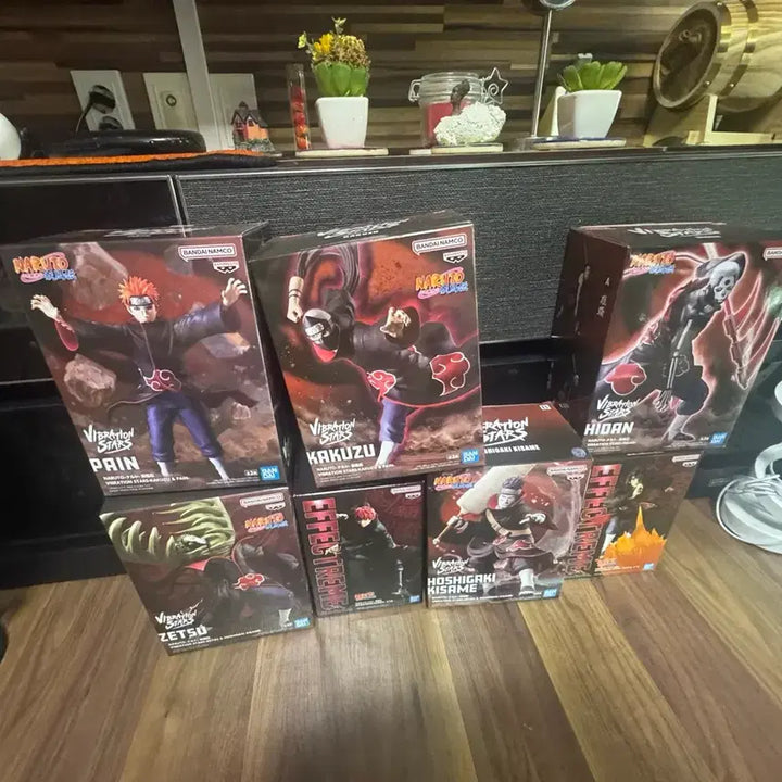 [BUNJANG] Naruto Akatsuki 7-Piece Vibration Statue Set / 아카츠키 피규어 7종 나루토 바이브레이션