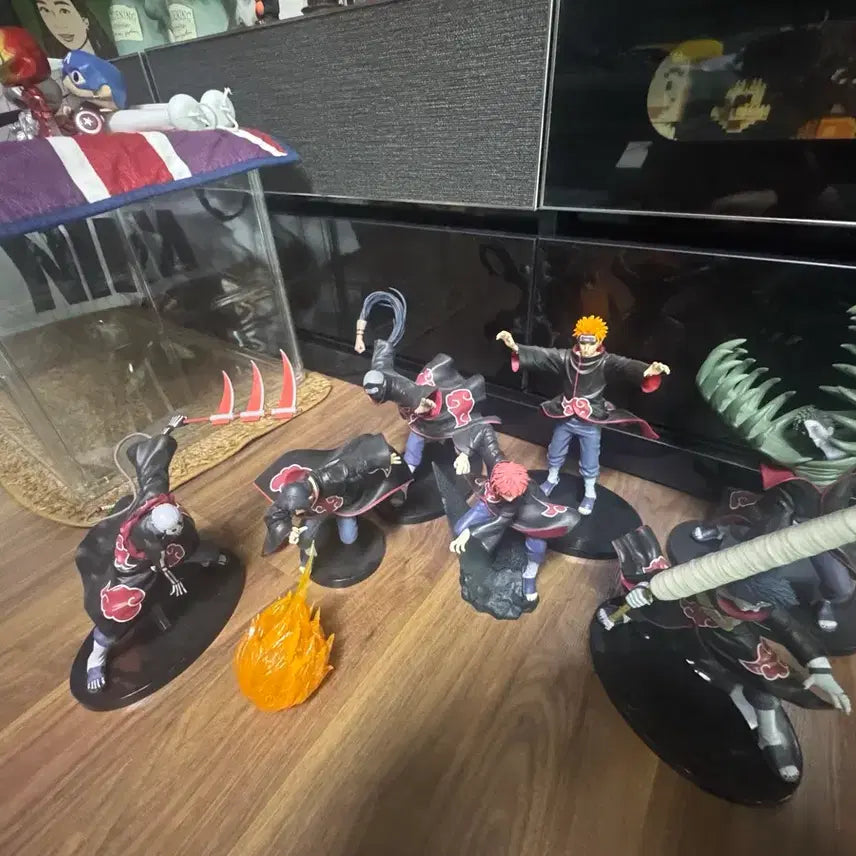 [BUNJANG] Naruto Akatsuki 7-Piece Vibration Statue Set / 아카츠키 피규어 7종 나루토 바이브레이션