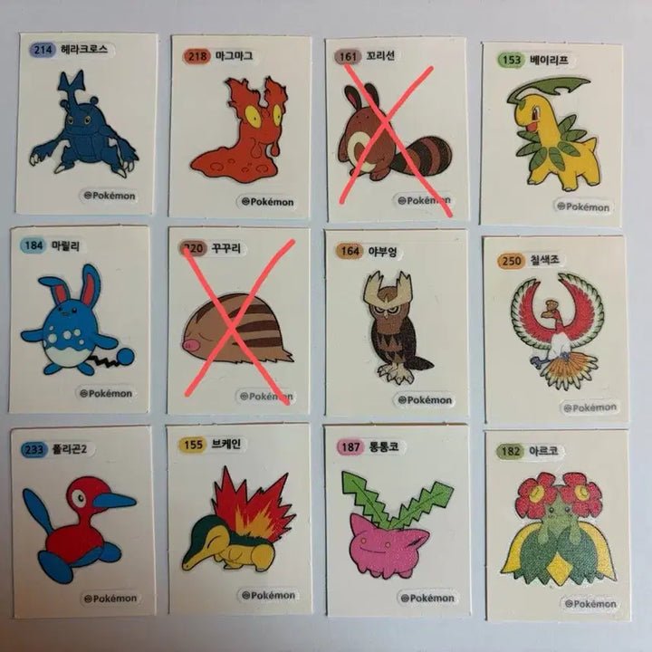 [BUNJANG] Pokemon Stickers / 포켓몬 띠부실 판매