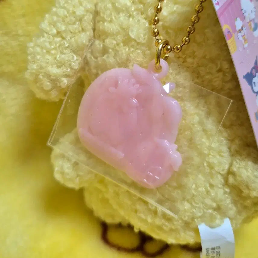 [BUNJANG] Sanrio Pompompurin Mascot Keyring Plush Doll / 2023 산리오 뽀글 가을 느낌 폼폼푸린 팬시샵 디자인 시리즈 마스코트 키링 인형