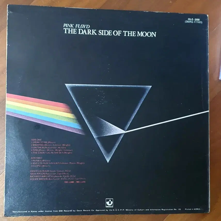 [BUNJANG] Pink Floyd The Dark Side of the Moon 1979 LP / 핑크플로이드lp1979
