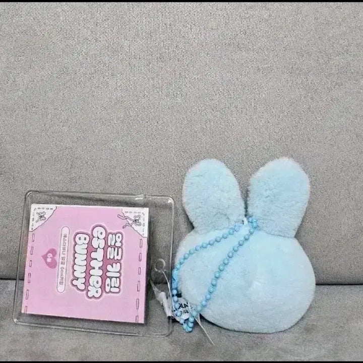 [BUNJANG] Esther Bunny Blue Bunny Face 6cm Keyring Doll / 정품 에스더버니 블루버니 얼굴 6cm 키링 인형