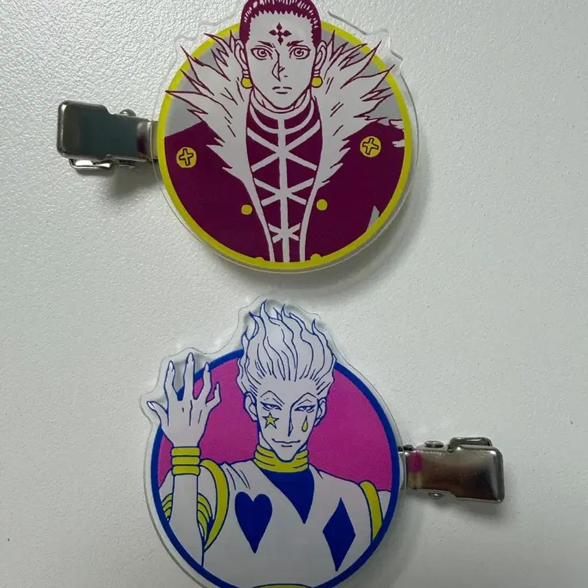 [BUNJANG] Hunter x Hunter Chrollo &amp; Hisoka Hair Clip Set / 헌터헌터 클로로 히소카 머리핀 헤어클립