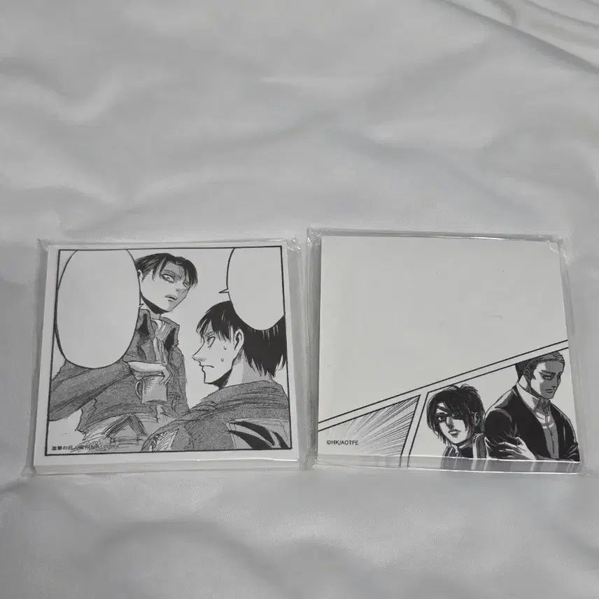 [BUNJANG] Attack on Titan Exhibition Goods Sealed Memo Pad Bundle - Levi, Eren, Erwin, Hange / [미개봉] 진격의 거인 전시회 메모지 굿즈 정품 리바이 에렌 엘빈 한지
