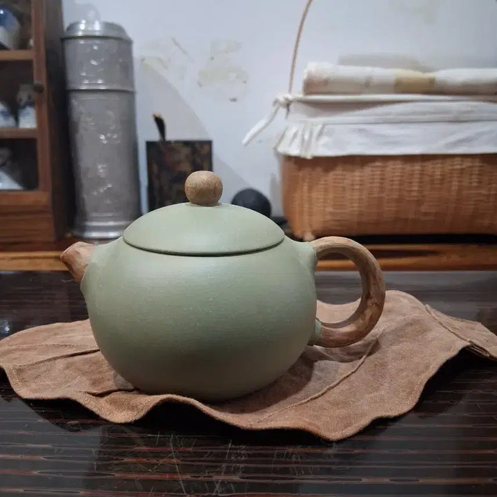 [BUNJANG] Zisha Yixing Clay Teapot - "West Shi" style, 180ml, 7-hole infuser / 자사호 녹니 서시호 180ml