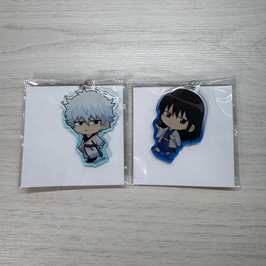 [BUNJANG] Gintama Sakata Gintoki &amp; Katsura Kotaro Mini Acrylic Keychains (SD) / 은혼 사카타 긴토키 카츠라 코타로 미니 아크릴 키링 sd