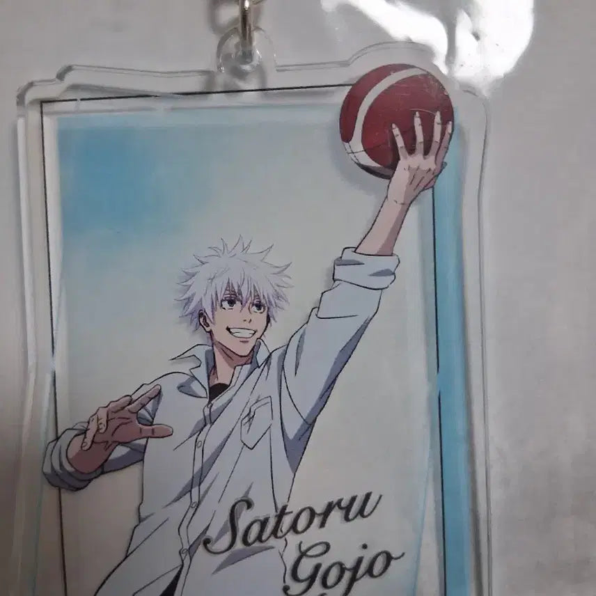 [BUNJANG] Jujutsu Kaisen Satoru Gojo Basketball Acrylic Keyring / 주술회전 고죠 사토루 회옥옥절 농구 아크릴 키링