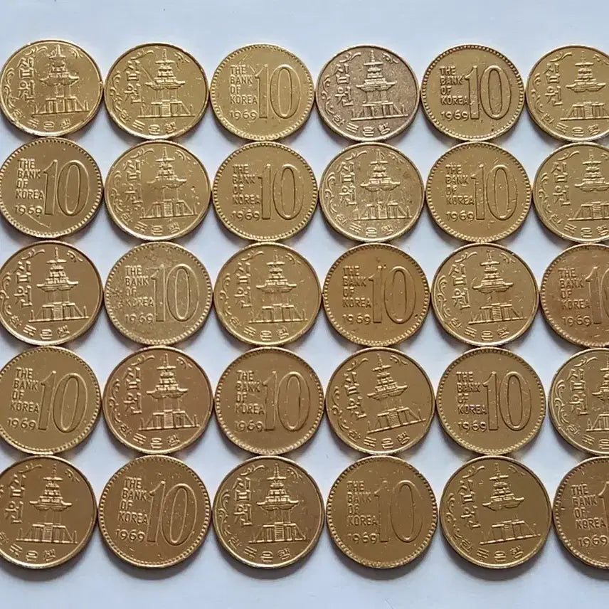 [BUNJANG] 1969 10 Won Coins 30 pcs / 동전.준특년 /1969년  10원 30장