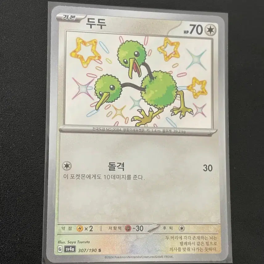 [BUNJANG] Pokemon Card Dudun 307/190 S Shiny / 포켓몬카드 두두 307/190 S 이로치